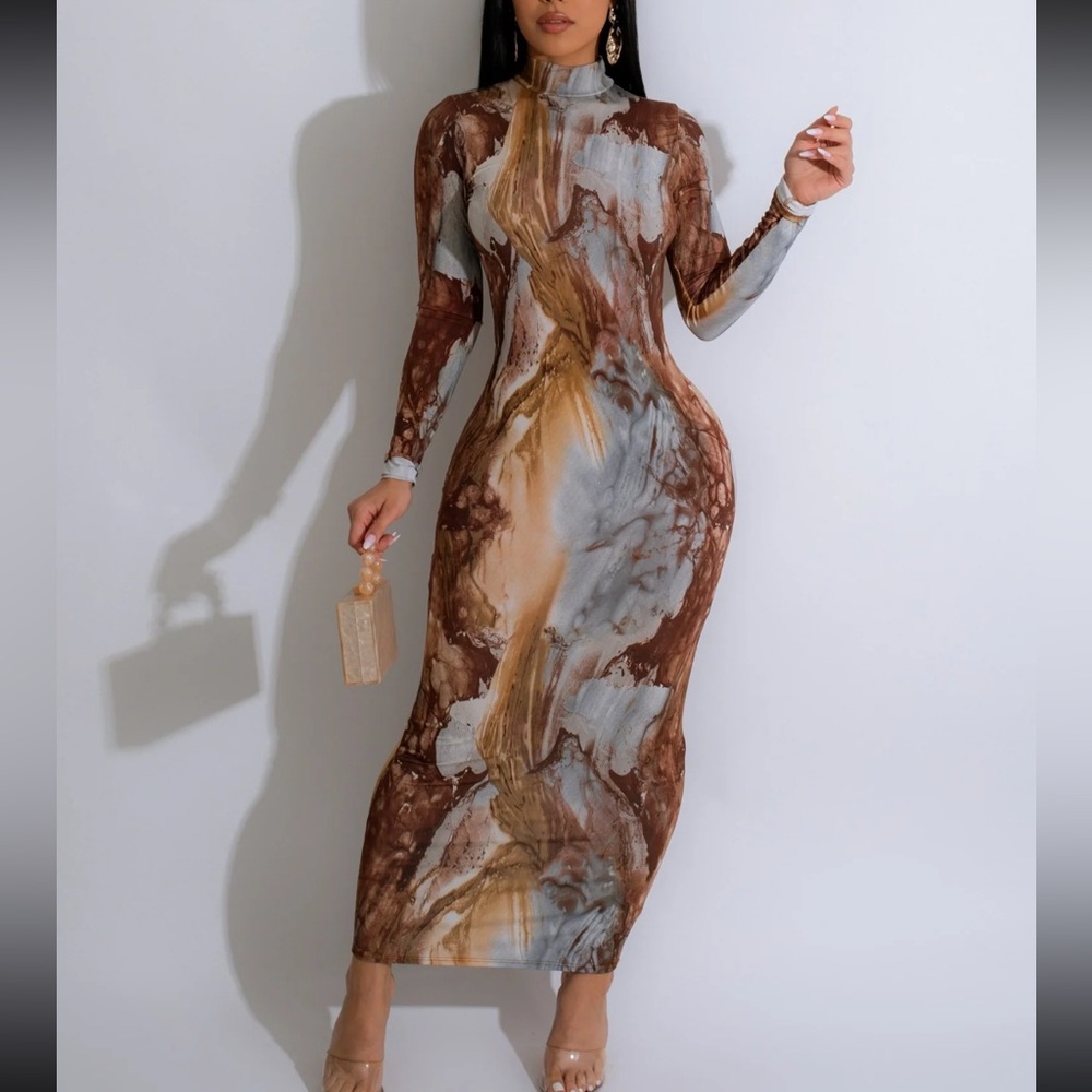 The Perfection Midi Dress Brown